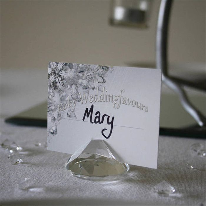 Quality Crystal Diamond Place Card Holder Wedding Favors Party Table