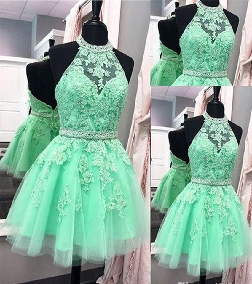 mint green graduation dress