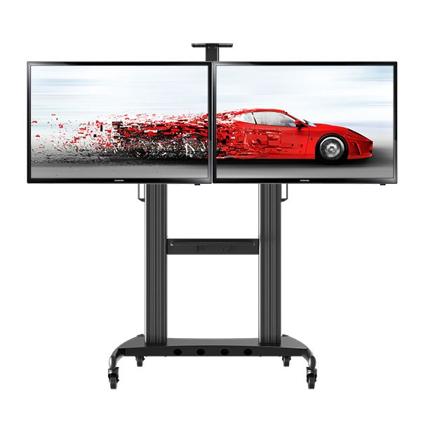 Heavy Duty Dual Screen TV Mobile Cart NB AVT1800 60 2A 40 60 LED LCD