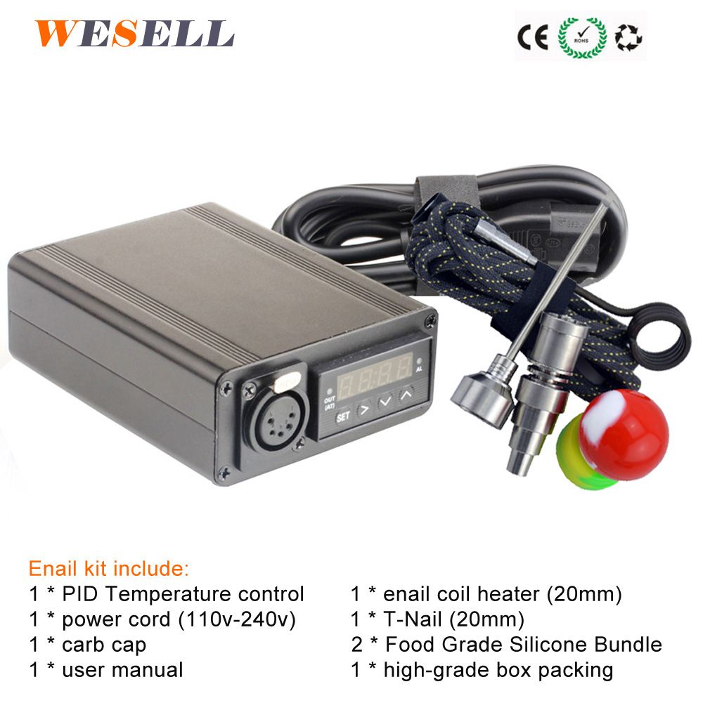 PID Temperature Controller E Nail & 20mm Titanium & 20mm Heating Coil