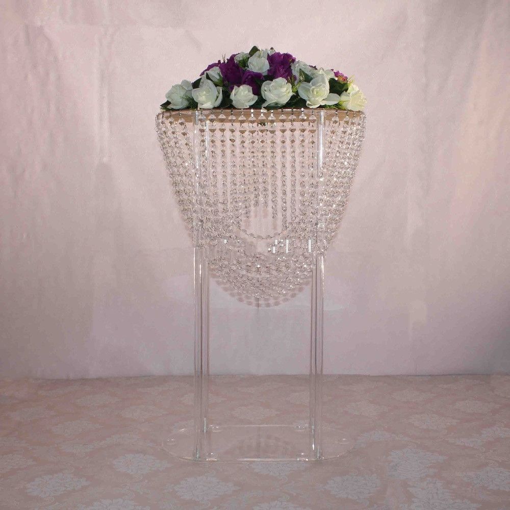 grand vase en acrylique de mariage vase décoratif grand avec base forte