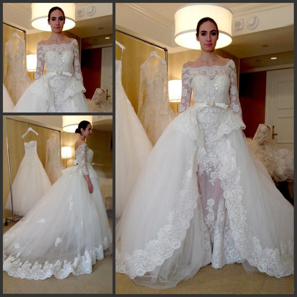 Discount Over Skirts Wedding Dresses Elegant Bateau Neck Off The ...