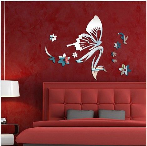 Wall Stickers For Living Room modern butterfly style mirror wall stickers living room / bedroom Wall Stickers For Living Room modern butterfly style mirror wall stickers living room / bedroom