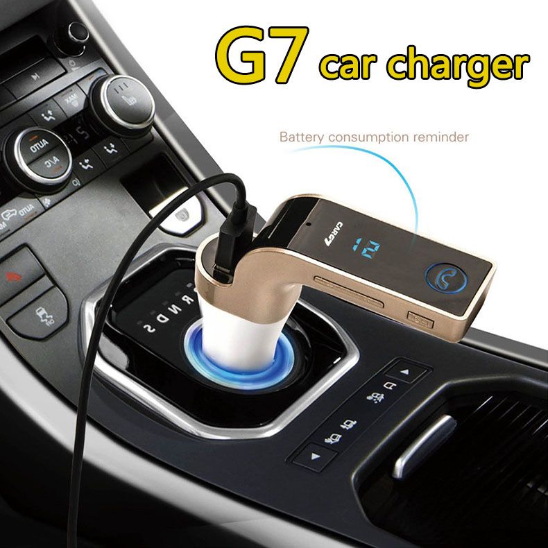 Top Original G7 AUX Car Charger 4 In 1 Wireless Bluetooth Hands Free FM