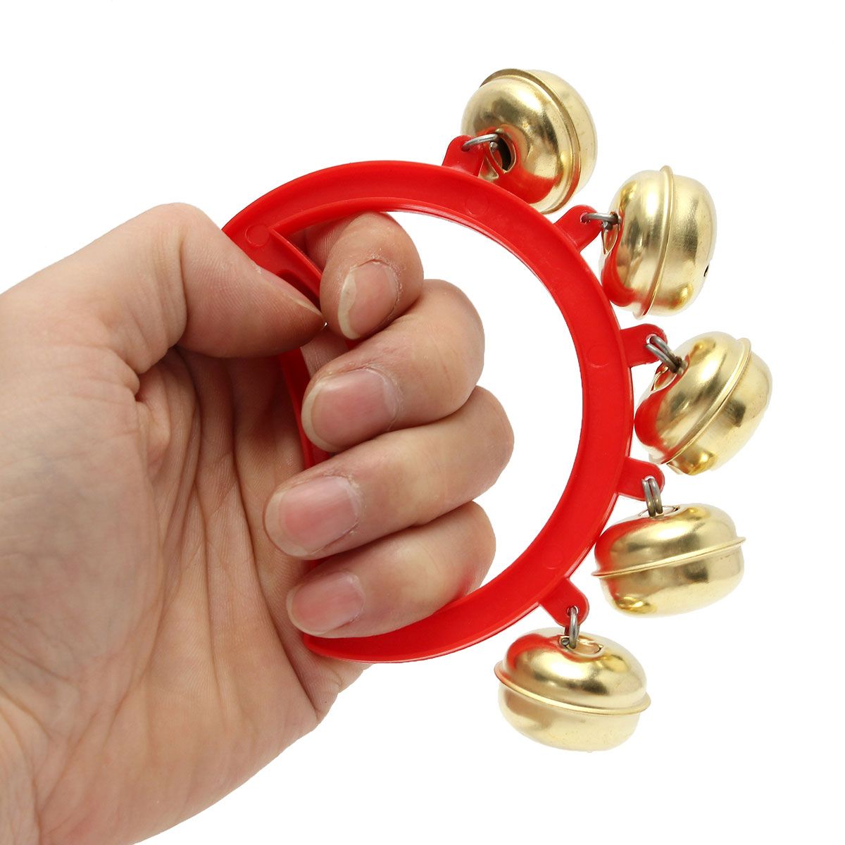 2018 Jingle Bells Handheld Sleigh Multi Color Plastic Metal 8.5x5.5cm