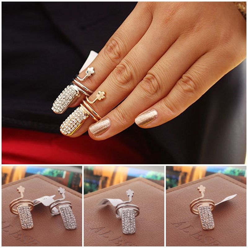 Gold Nail Ring Design 4