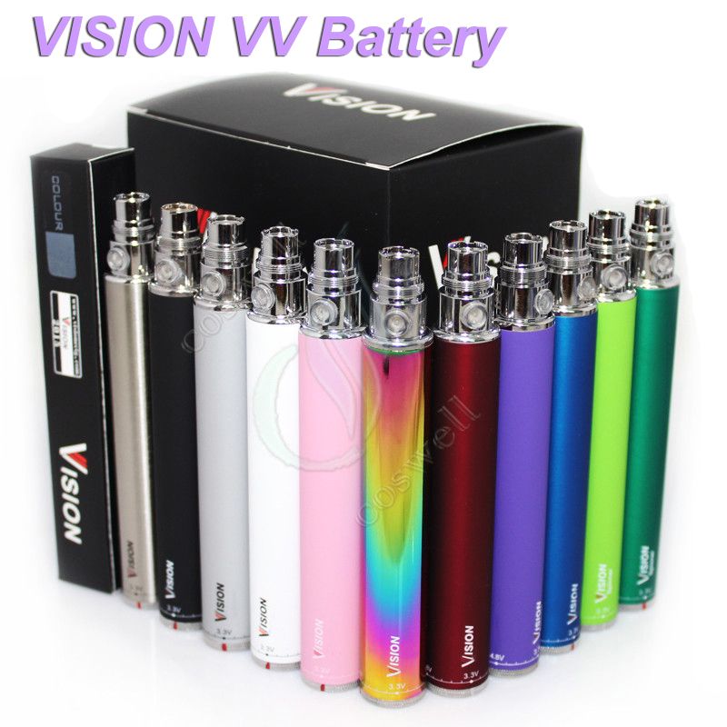 Vision Spinner Electronic Sigarette Ego C 3.3-4.8 V Tensione variabile VV batteria 650 900 1100 1300 MAH E CIGS EGO Cartucce ATOMIZERS