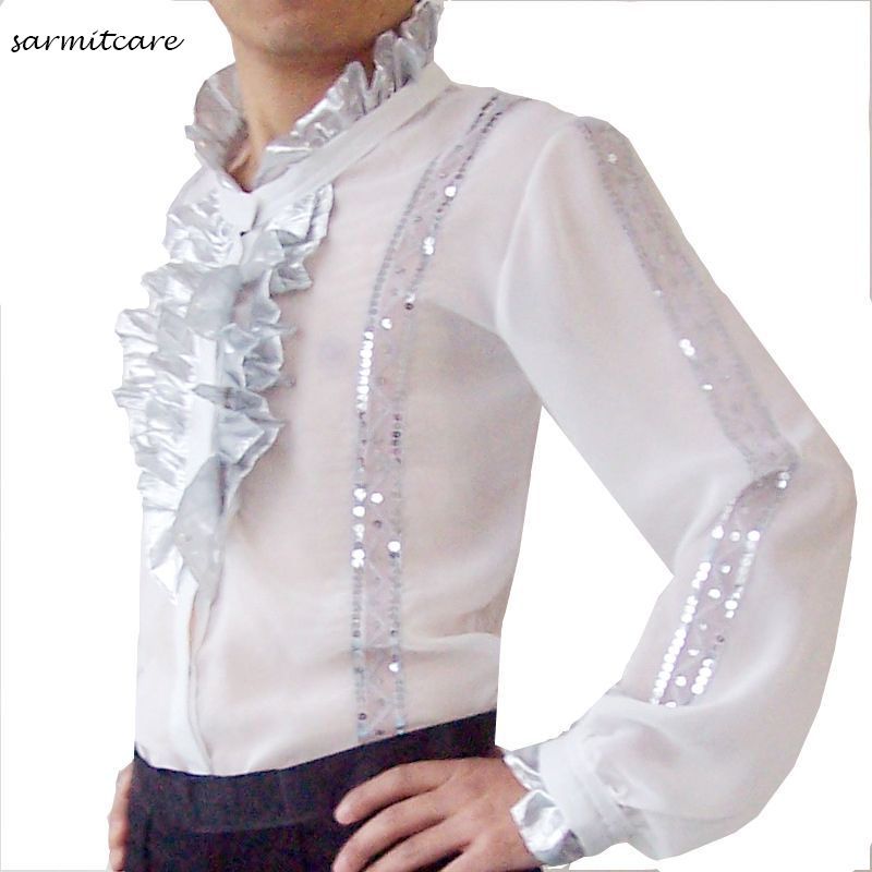 white ruffle shirt mens