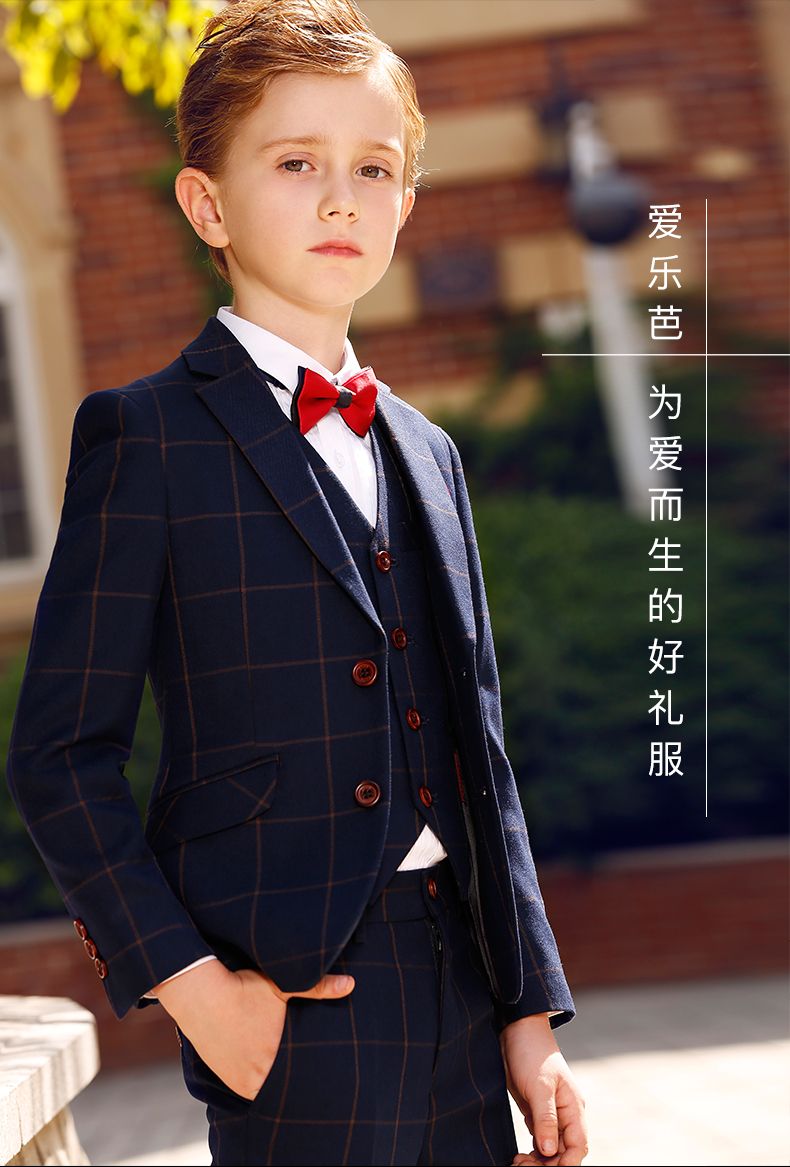 Four Piece Kids Wedding Suits New Arrival Peaked Lapel