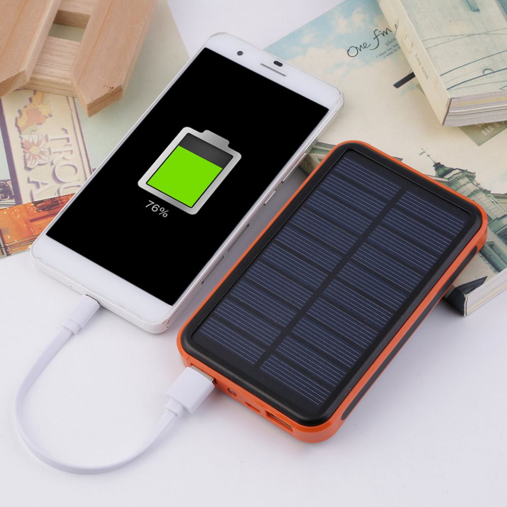 2019 Super Thin Large Capacity Waterproof Portable Solar Power Bank