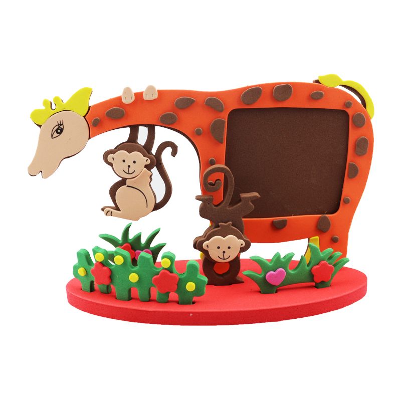Whole Frame Foam Craft Kits Easy Crafts Eva Sticky Sticker Whole Frame Foam Craft Kits Easy Crafts Eva Sticky Sticker Animal Photo Frames Kids Child Creative Activity Diy Toys Cushion Japanese