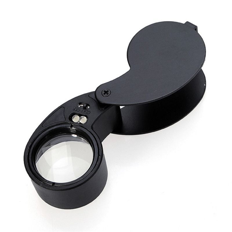 Aiernuo 30 X 21mm Glass Jeweler Loupe Loop Eye Magnifier Magnifying Magnifier Metal Body Silver