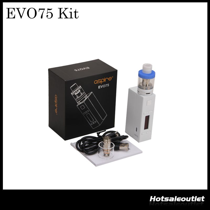 Aspire EVO75 Kit With 2MlL Atlantis EVO Tank And TC 75W NX75 Mod W/O