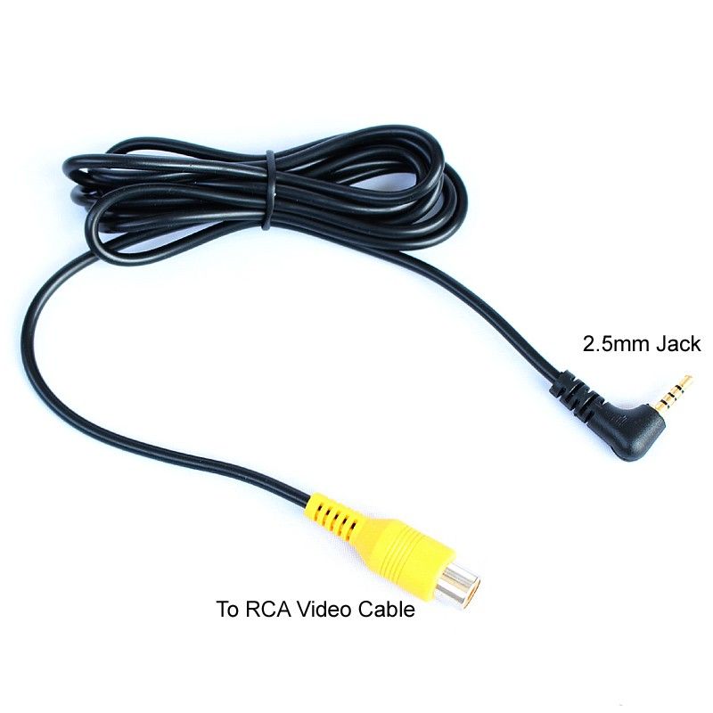2.5mm Jack Video Cable Adapter RCA Cable Female Plug For Car GPS