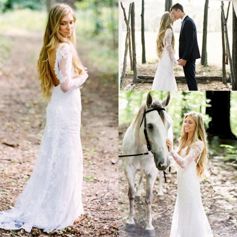 simple outside wedding dress