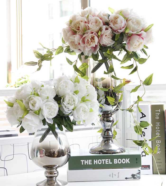 Acheter Jolie Charme Bouquet Fleur De Soie Artificielle Pivoine Bouquets De Mariage Pivoine Pour Bouquet De Mariée Décor De Fête De Mariage De 423