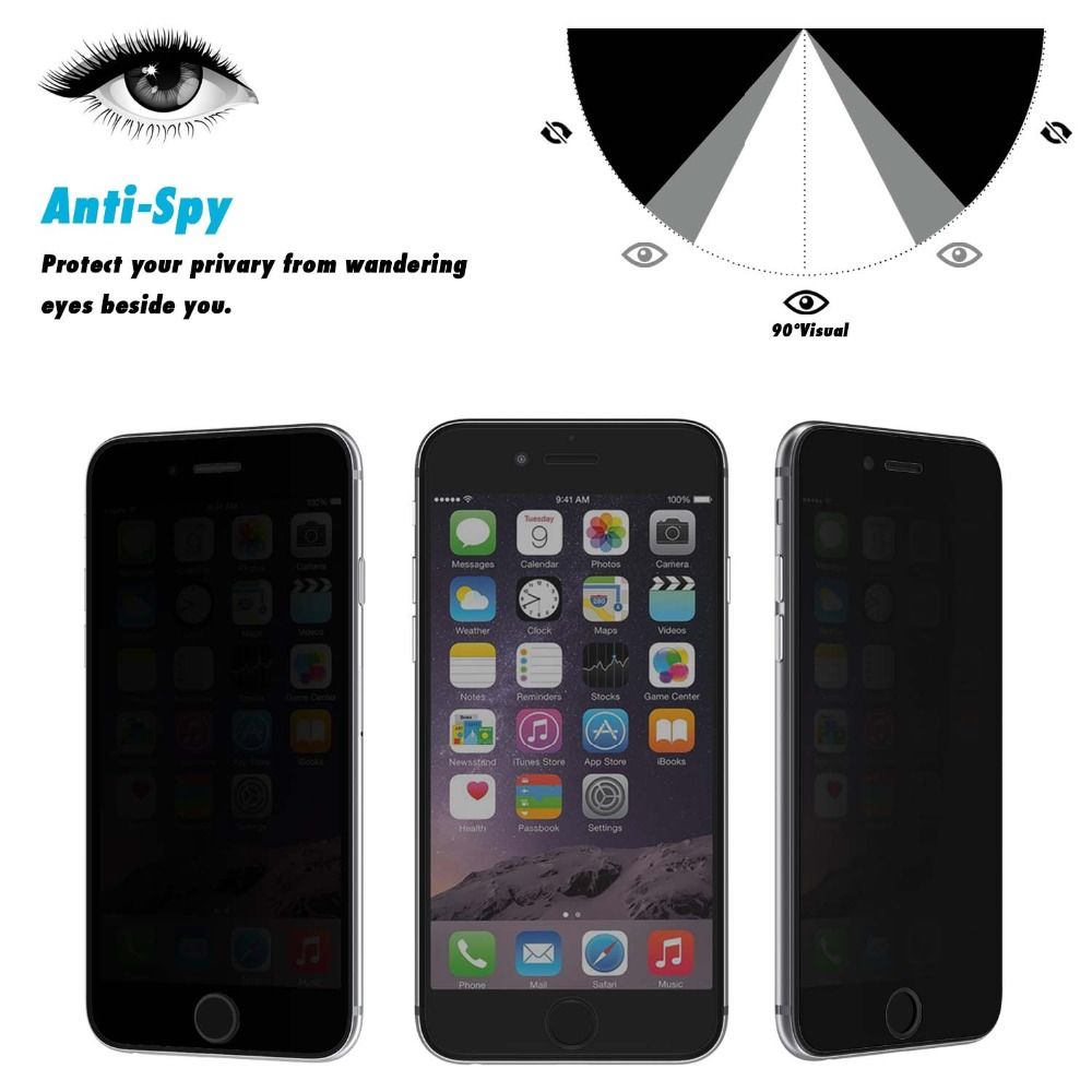 New Privacy Secret Black Glass Anti Tempered Forapple New Privacy Secret Black Glass Anti Tempered Forapple Iphone 6 6s Plus 7 8 8pscreen Protector On The For 5 5s Se Cell Phone