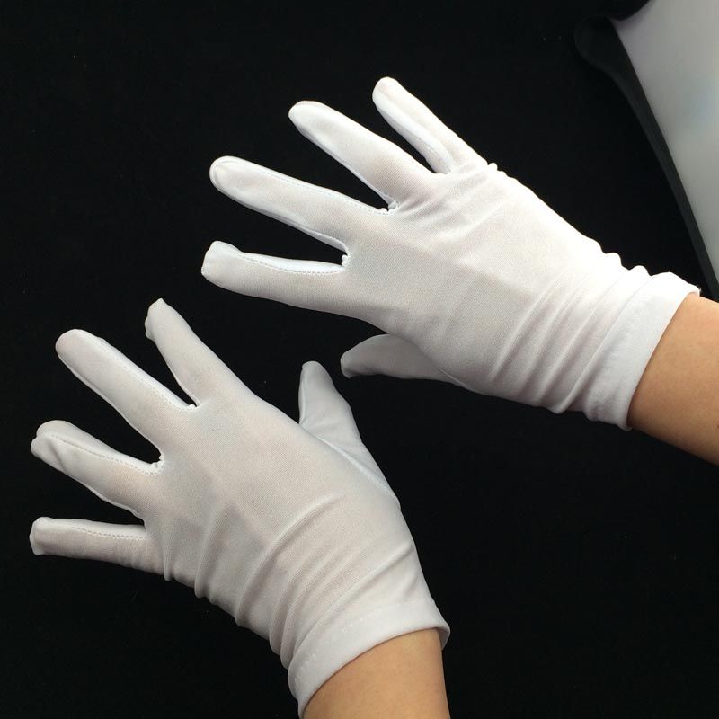2021 Street Dance White Gloves Hip Hop Dance Gloves White Dancing Party