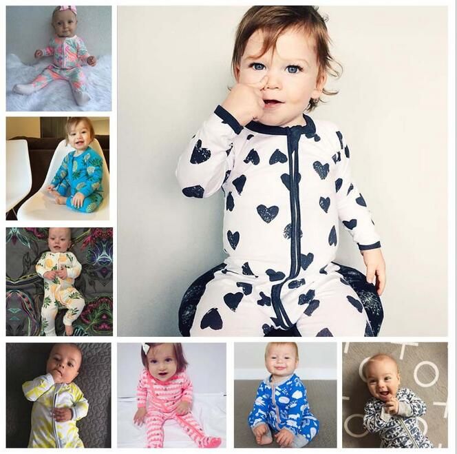 2021 Ins Baby Printed Rompers One Piece Onesies Infant Toddle Jumpsuits ...