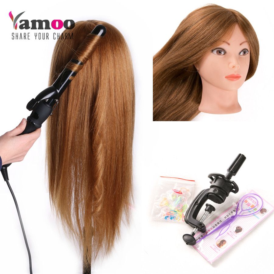 2020 60 Real Human Hair Training Head Dolls For Hairdressers