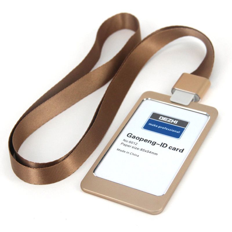 2019 work id card royal leather tag holder with name of card holder office tags