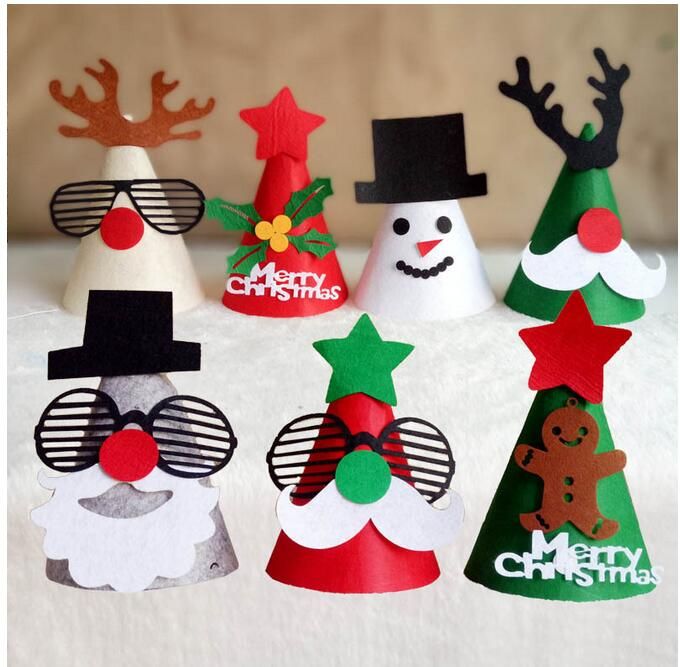decorated christmas hats