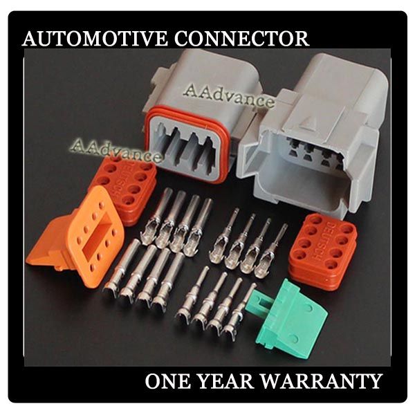 8 pin male \u0026 female deutsch automotive electrical connectors plugs with pins and kits fit for racing motorcycle 4 Pin Wiring Harness Connectors Automotive