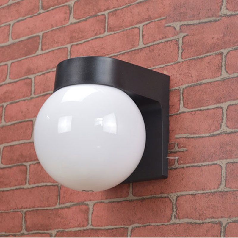 2019 Garden Lighting Plastic Modern Ball Outdoor Wall Lamp 2019 Garden Lighting Plastic Modern Ball Outdoor Wall Lamp Scone Glass Enclosed Balcony Aisle Wks Owl24 From Wecus Technology