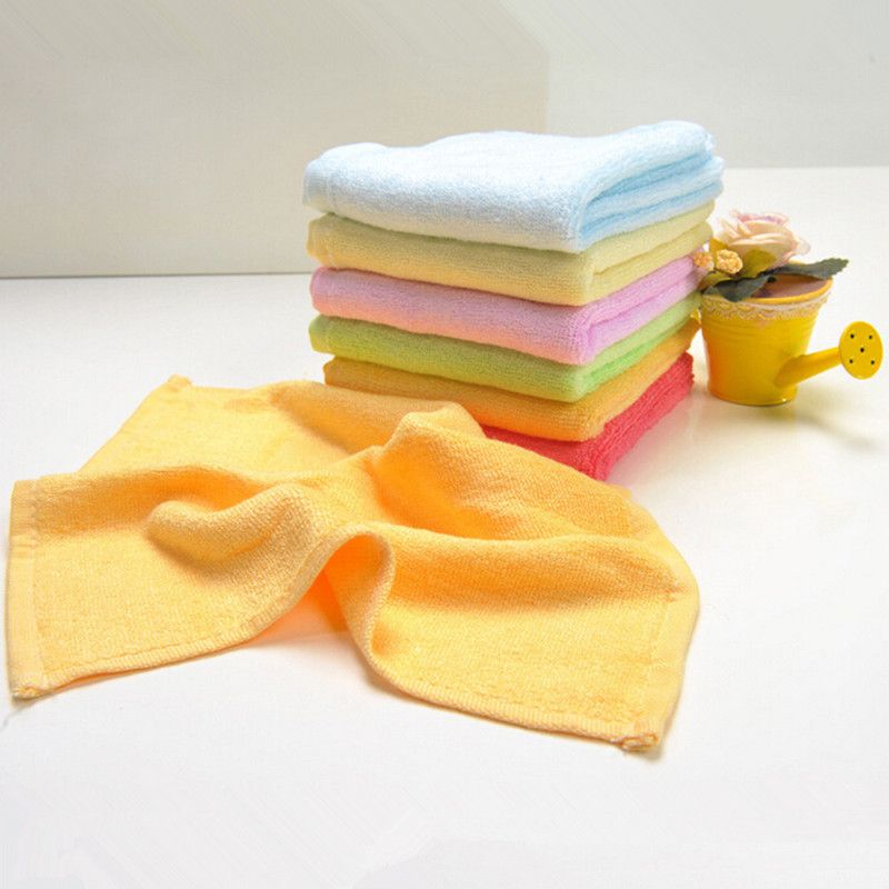 Soft Bamboo Towels Organic Baby Flannel Face Hand Embroidered Towel