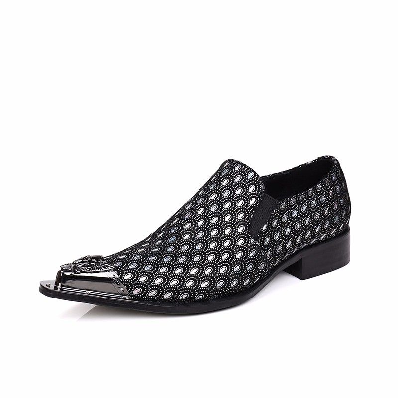 Luxury Fashion Blue Silver Men Shoes 