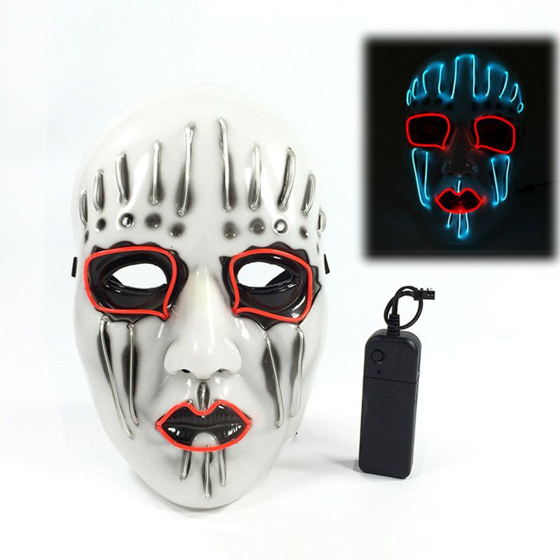 LED Halloween Masks EL Wire Glowing Mask Masquerade Birthday Party