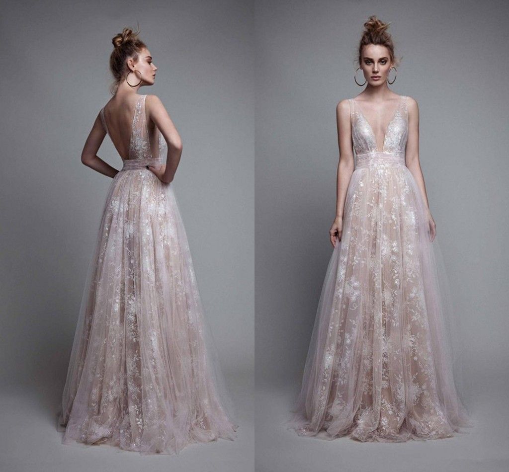 A-line V-neck Prom Dress