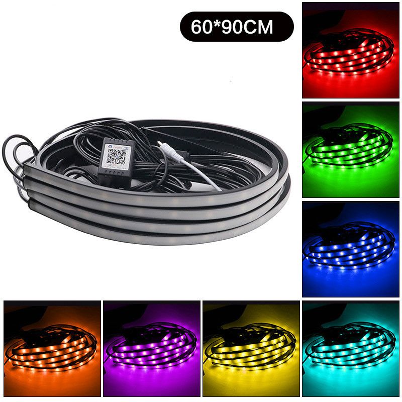 2019 Under Car 4 In 1 Underbody System Neon Lights Kit RGB LED Car Glow