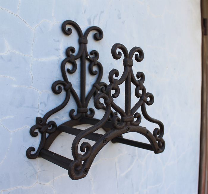 Compre Manguera De Hierro Forjado Rack Holder Scrowl Nuevo Jardín Al