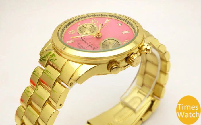 7 cores M marca relógios de pulso das mulheres dos homens de ouro de luxo em aço inoxidável pulso Relojes Negócios moda relógio de quartzo movimento relógios de prata
