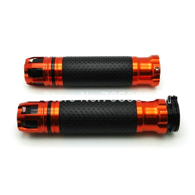 2020 Orange Motorcycle Handle Grips 7/8 22mm With Throttle Core
