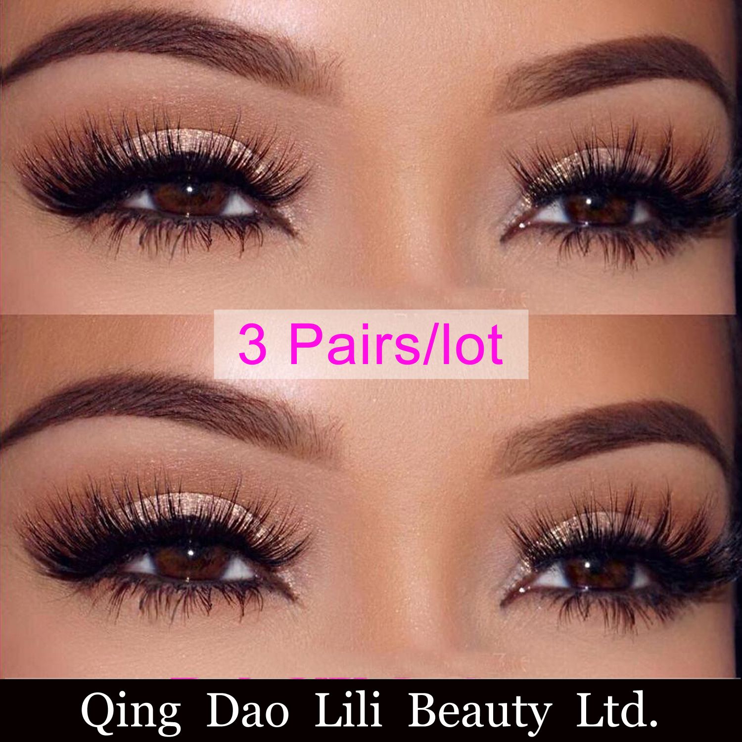 Premium 100 Real Mink Strip Eyelashes 3D Mink Lashes Lilibeauty Lashes