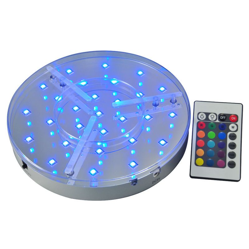 Rechargeable RGB Multicolors LED Light Base Remote 