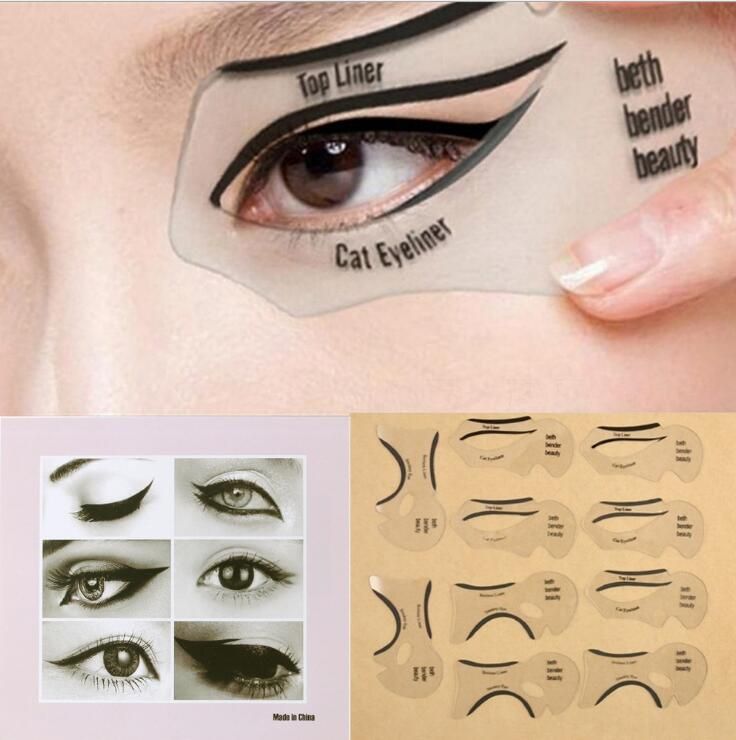 beauty cat eyeliner stencil smokey eye stencil template shaper