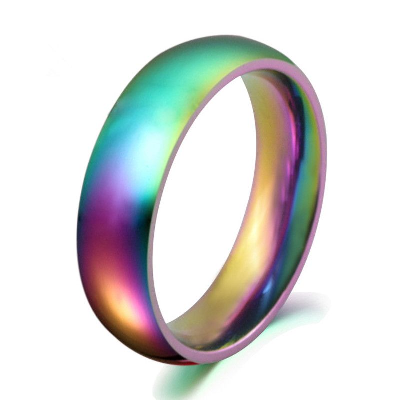 2016 new rainbow colorful titanium steel rings menwomens engagement wedding band dazzle light titanium steel ring wedding ring wedding rings promise rings - Rainbow Wedding Rings 2016 new rainbow colorful titanium steel rings menwomens engagement wedding band dazzle light titanium steel ring wedding ring wedding rings promise rings - Rainbow Wedding Rings