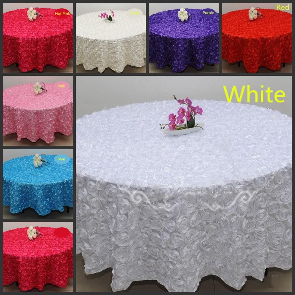 Blush Pink 3d Rose Flowers Table Cloth For Wedding Party Decorations Cake Tablecloth Round Rectangle Decor Runner Skirts Carpet
