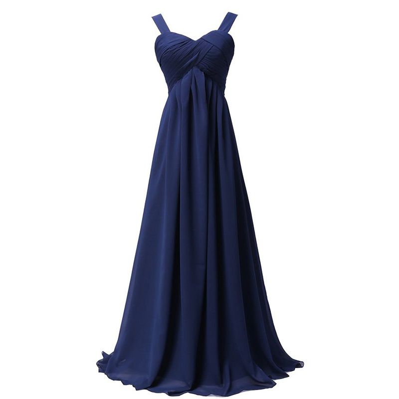 Cheap Bridesmaid Dresses Under 100 With Straps Sexy Plus Size Chiffon Long Prom Dresses