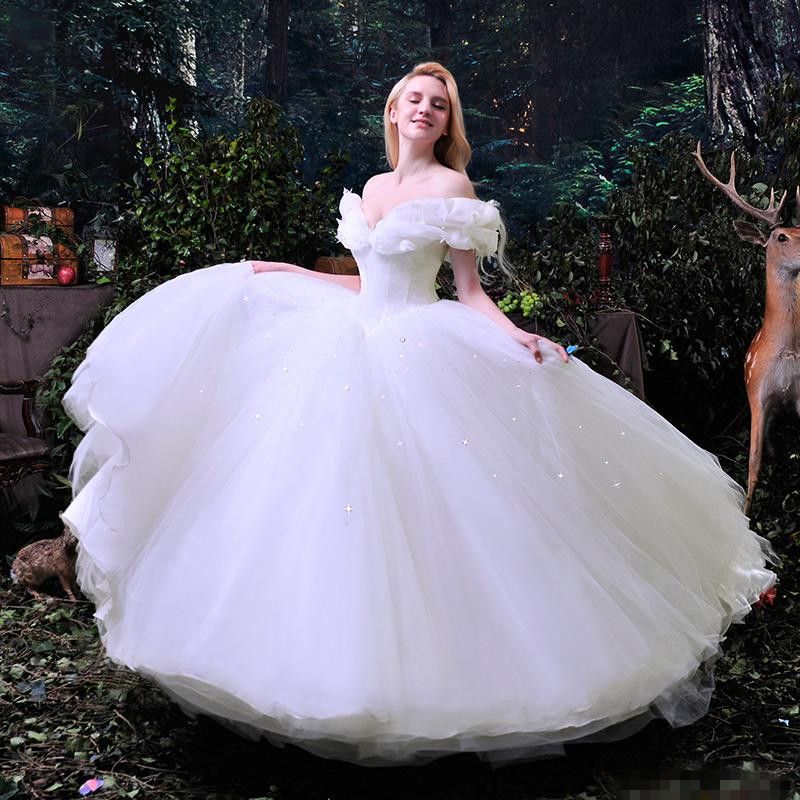 compre 2016 nueva película de lujo azul cenicienta vestido de novia
