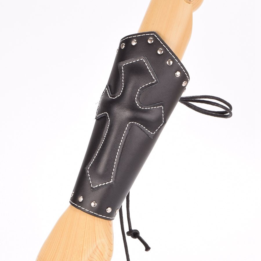 2021 Vintage Medieval Knight Armband Men Punk PU Leather Bandage Cuff