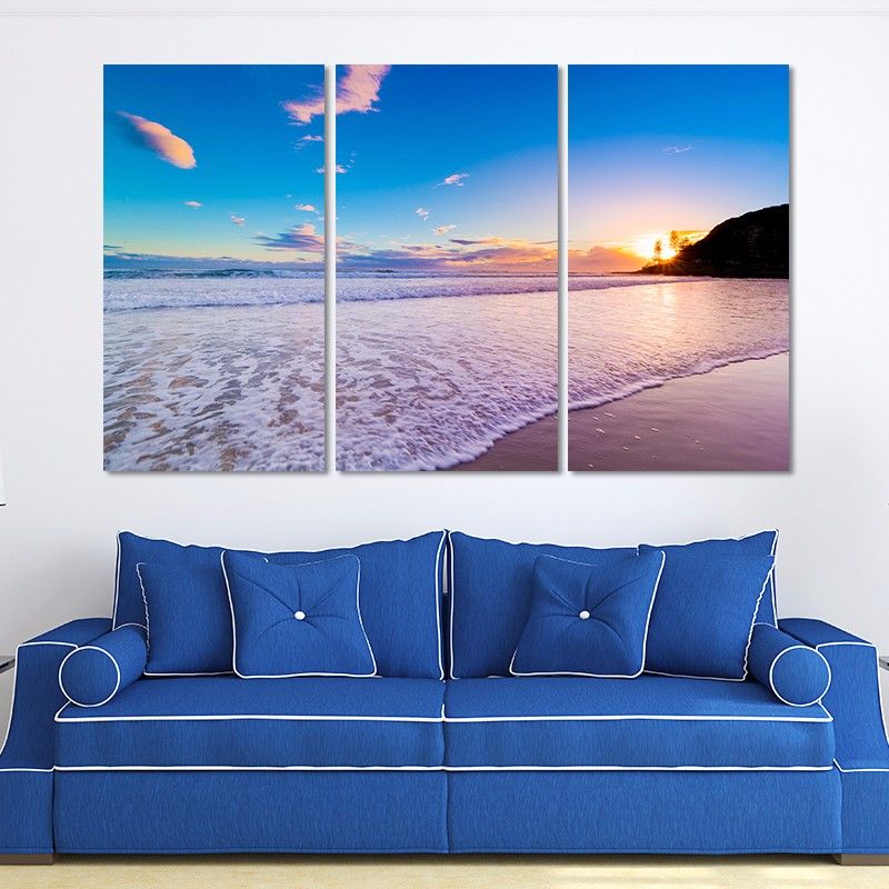 Grosshandel 3 Teile Satz Rosa Meer Sonne Dekoration Welle