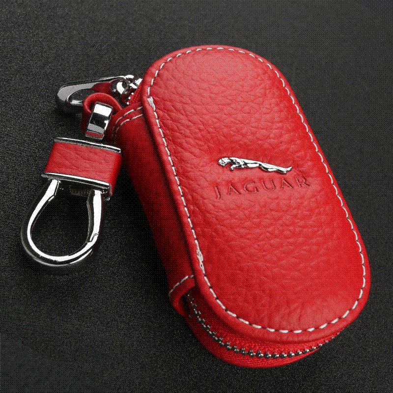 2019 Leather Car Key Case Fob Cover For Jaguar XE XF XFR XK XKR XJ F