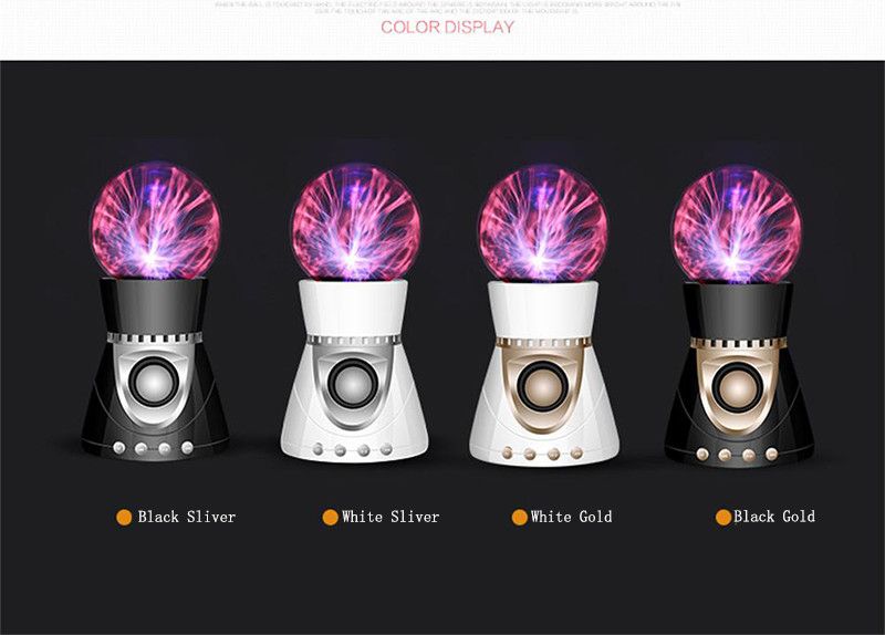 2021 Magic Electrostatic Plasma Ball Bluetooth Speaker,Touch Ball