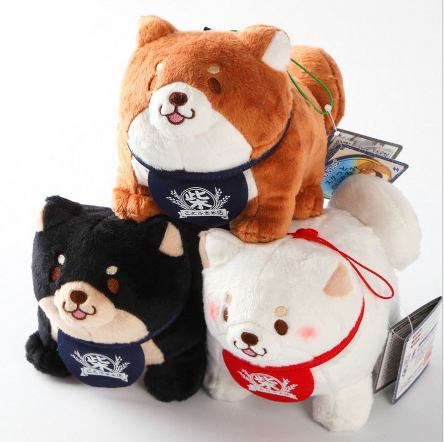 Wholesale Retail Japan Loyal Dog Shiba Inu Three Brothers Plush Doll Keychain Bag Pendant 20160421