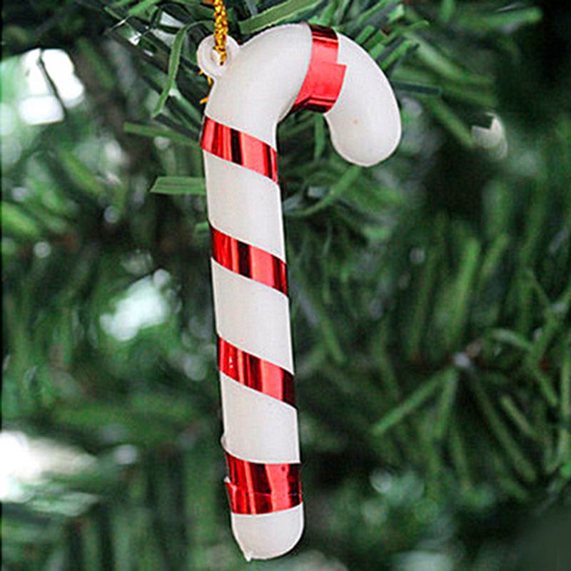  Christmas  Baubles Ornaments Walking Stick Xmas Tree Small 