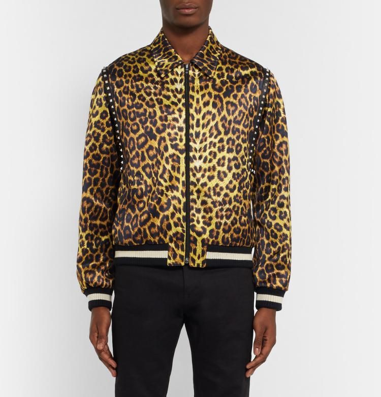 Mens Leopard Print Bomber Jacket | Varsity Apparel Jackets